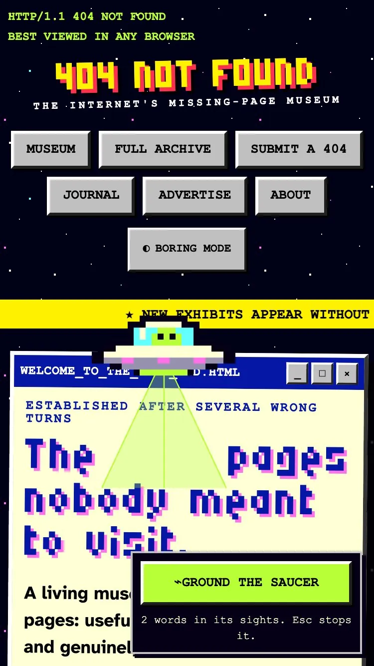 Mobile screenshot of 404 Not Found