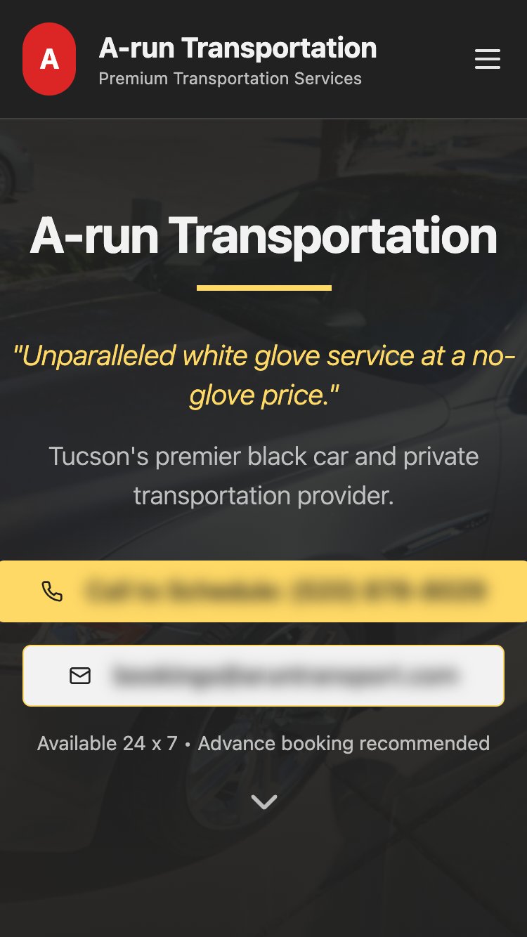 Mobile screenshot of Arun Services