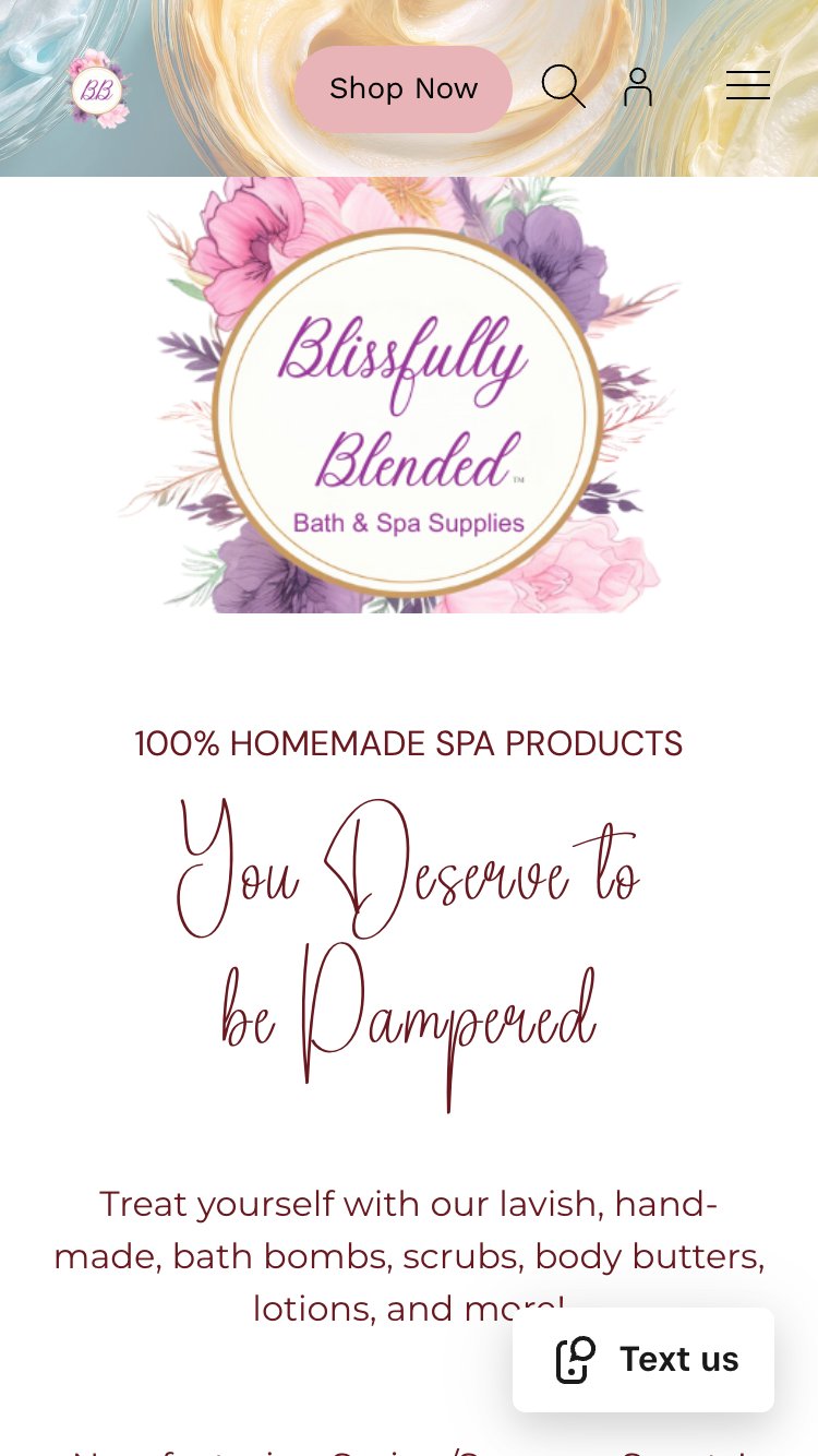 Mobile screenshot of Blissfully Blended