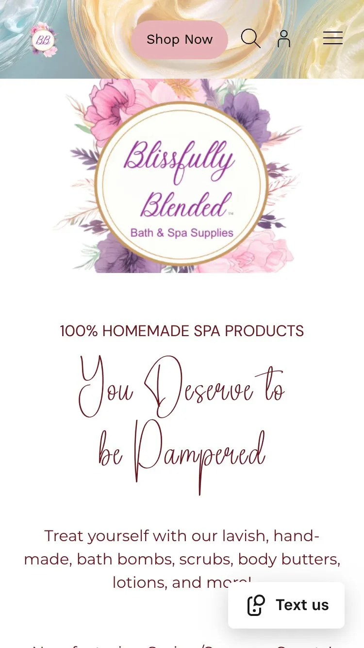Mobile screenshot of Blissfully Blended