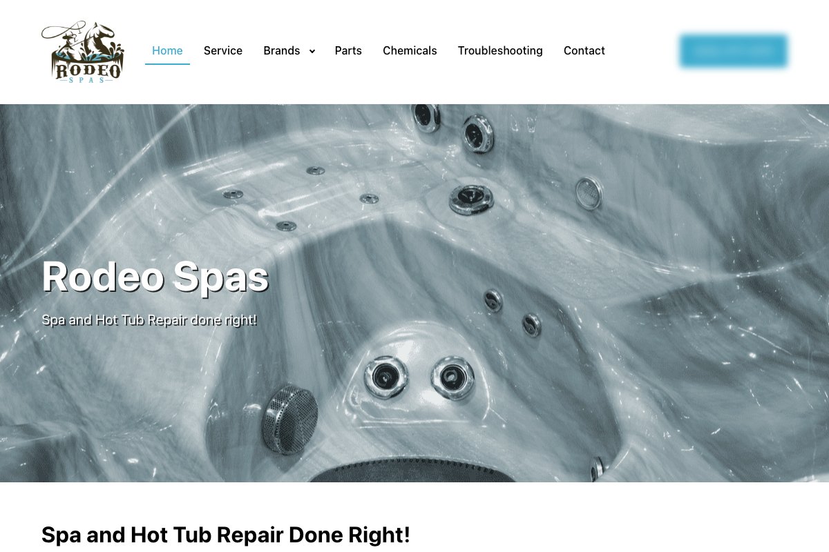 Desktop screenshot of Rodeo Spas