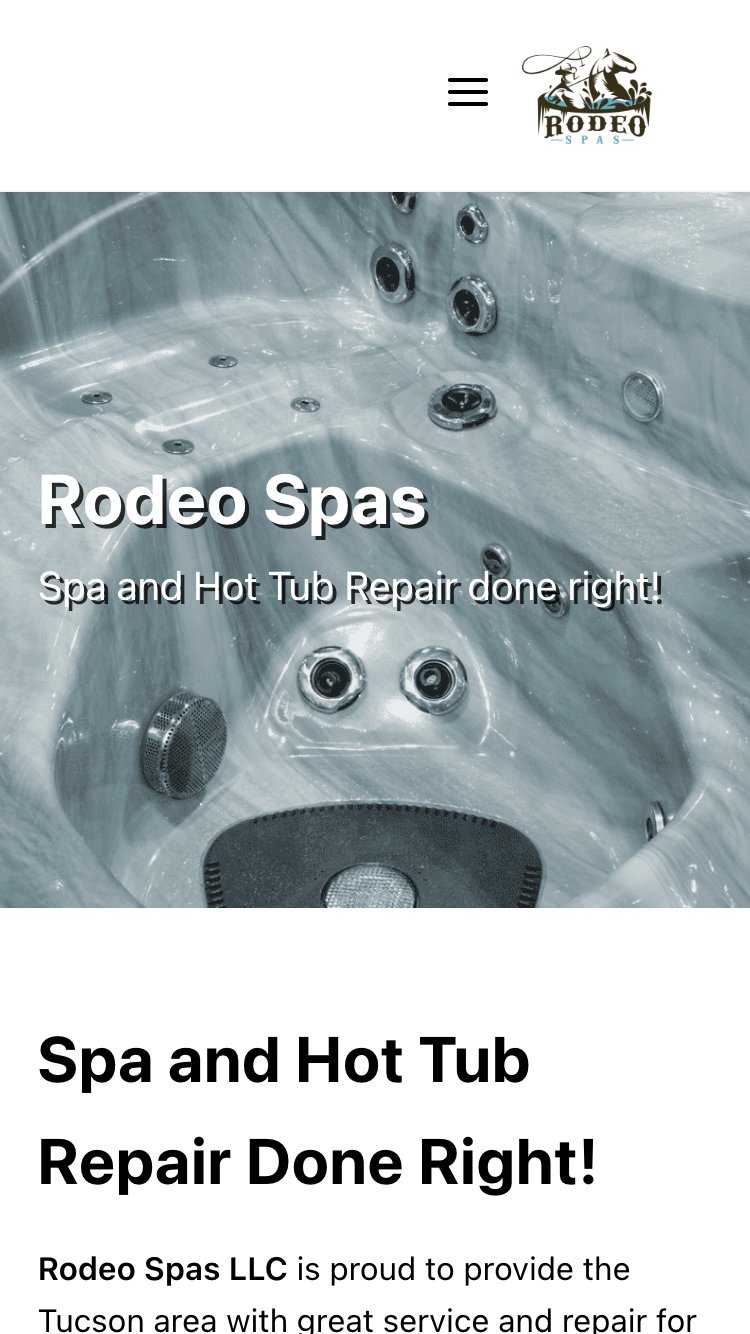 Mobile screenshot of Rodeo Spas