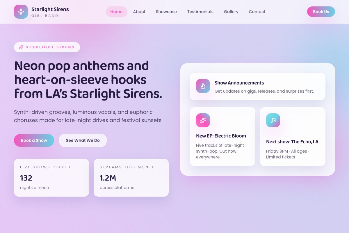 Desktop screenshot of Starlight Sirens