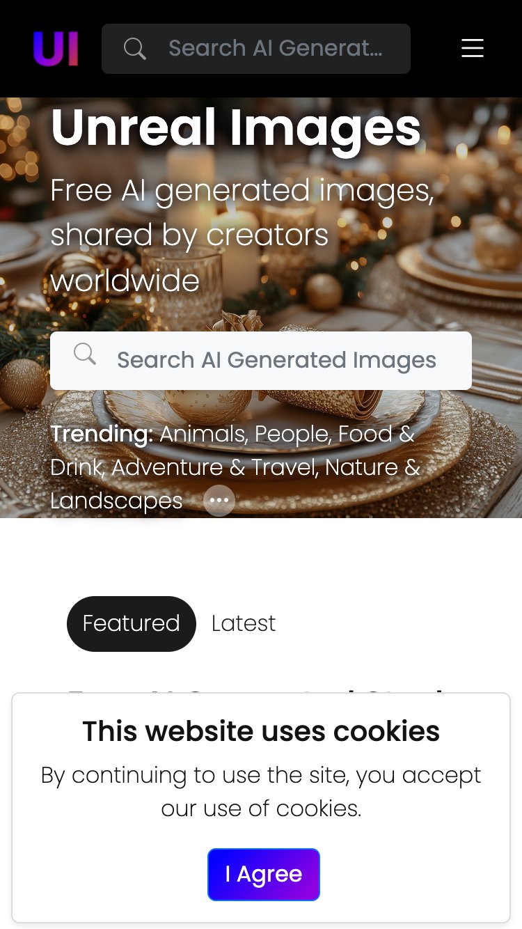 Mobile screenshot of Unreal Images